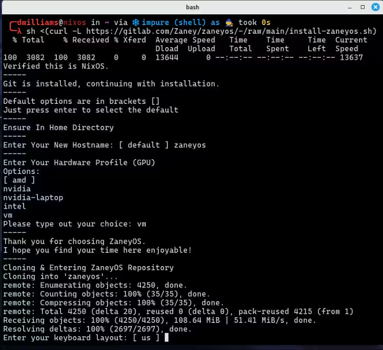 First Part Of Install